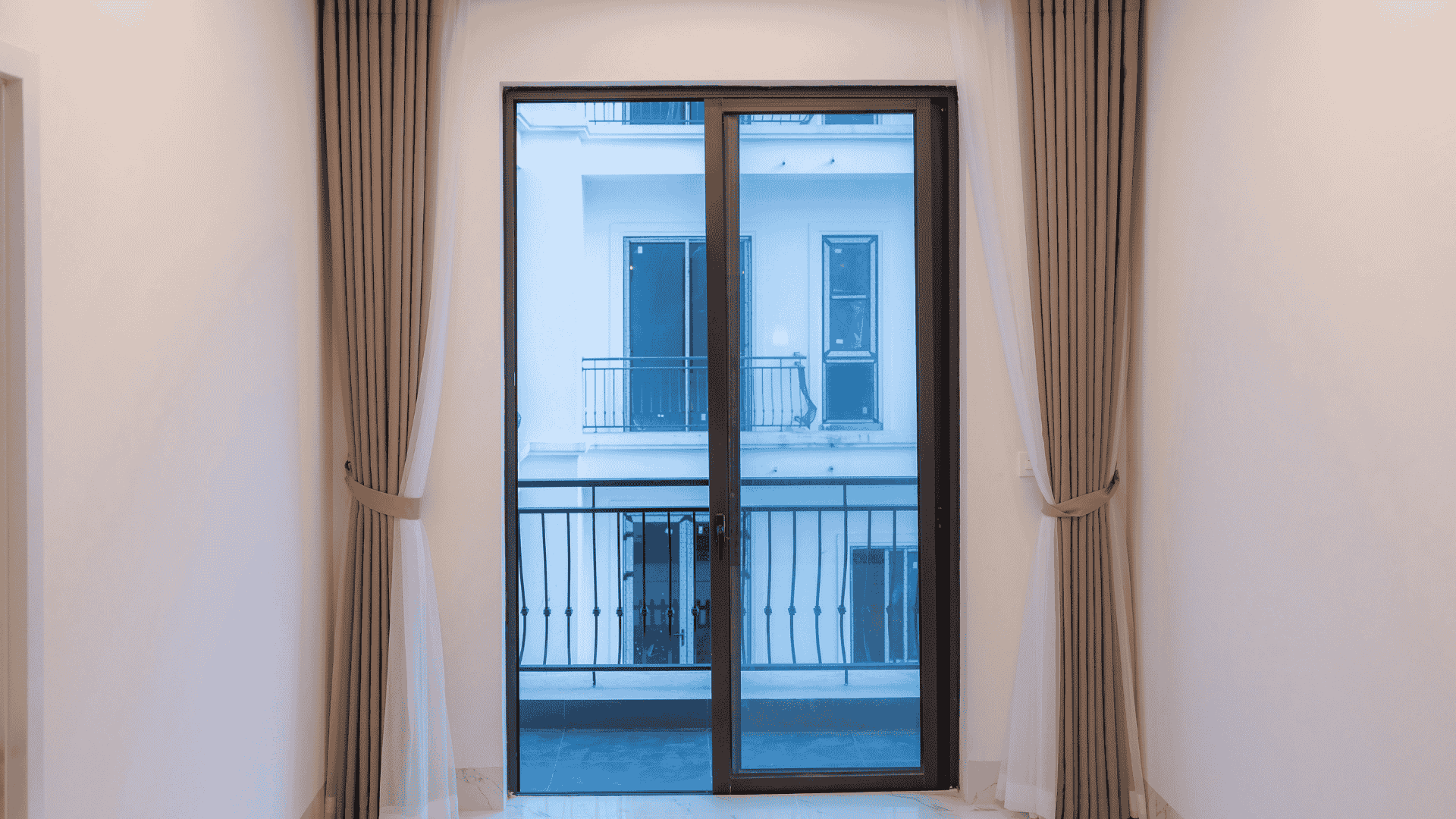 Interior view of newly installed energy efficient replacement windows in Dane County Wisconsin home