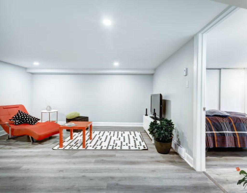 Custom basement renovation by HLW BUILDERS, LLC