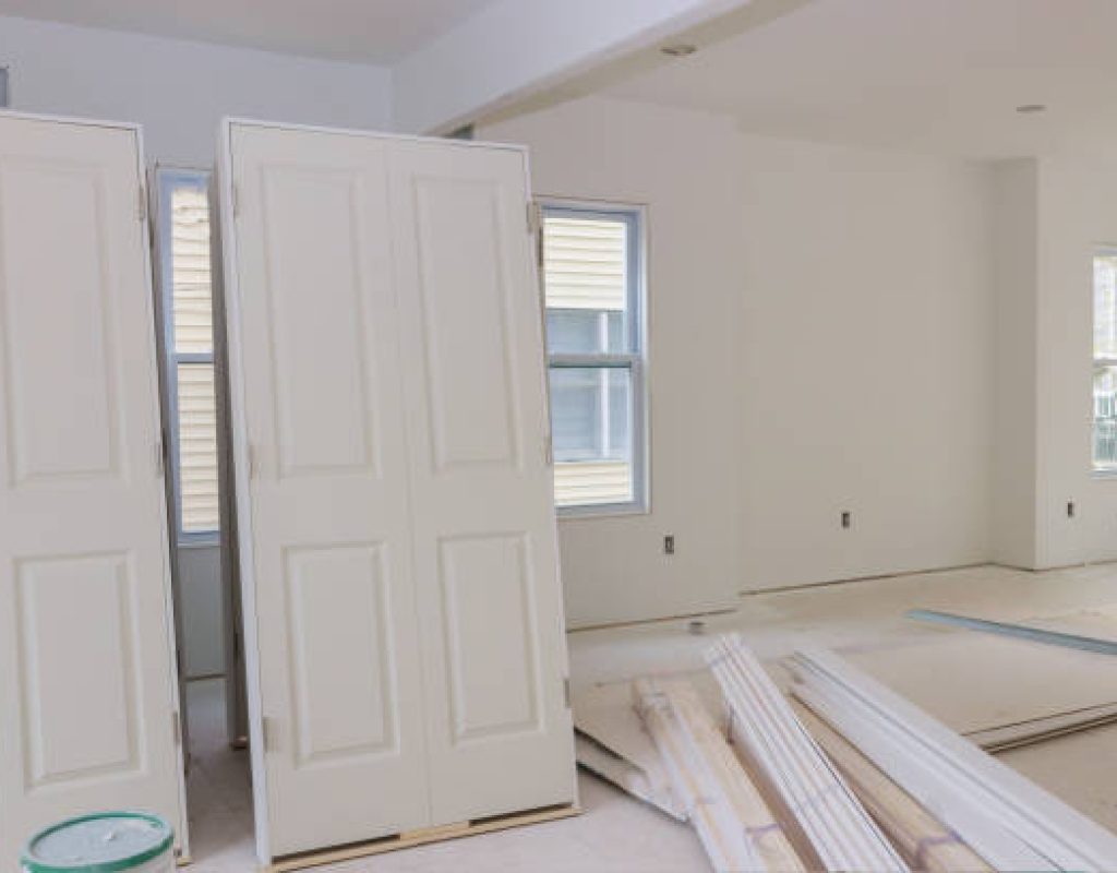 Door replacement in Fitchburg, WI with durable modern entry door installation
