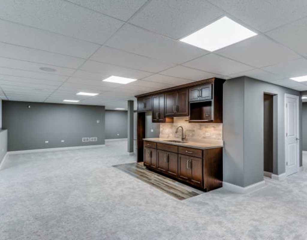 Professional basement renovation designed for added living space