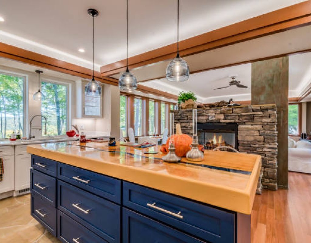 Updated kitchen remodeling in Fitchburg, WI with modern cabinets and upgraded appliances
