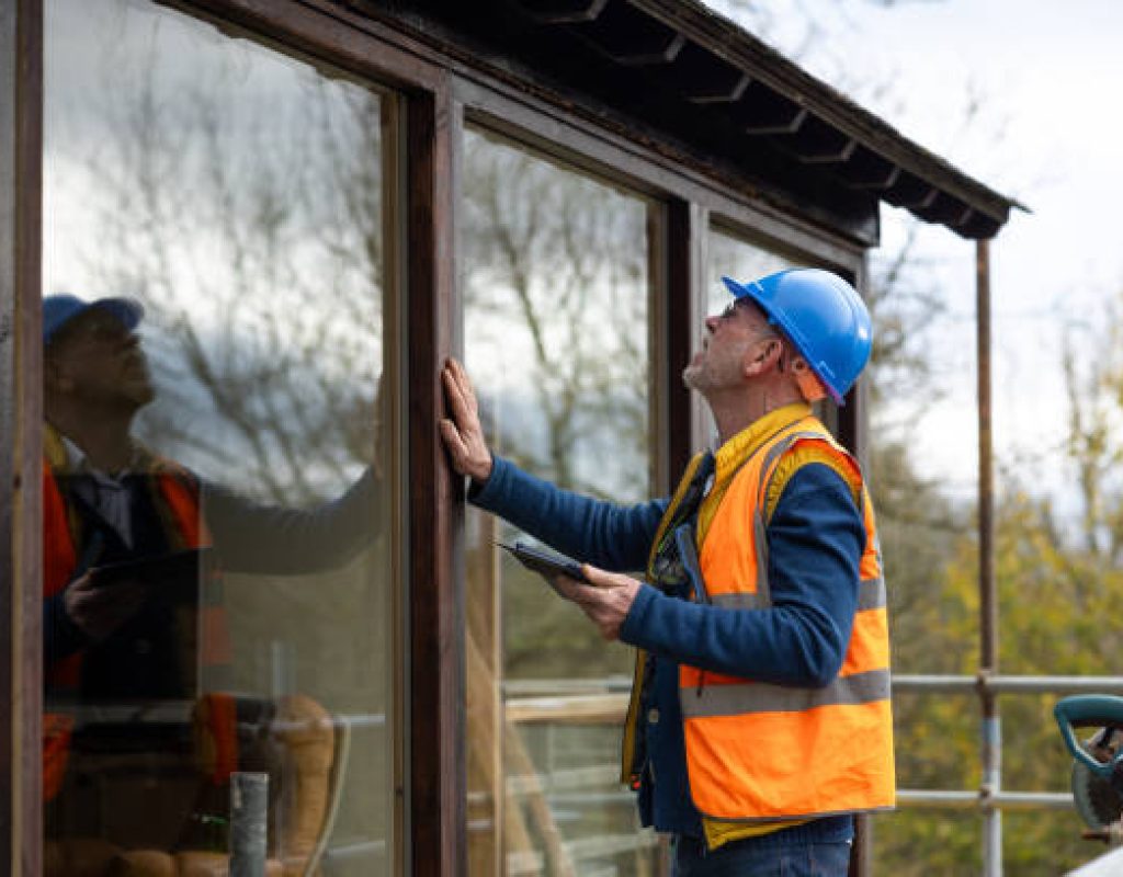 Exterior home addition under construction by HLW BUILDERS