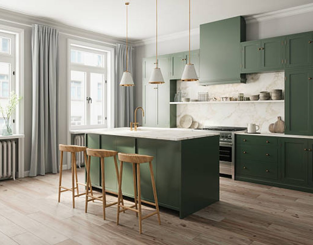 Upgraded kitchen countertop and lighting installation in Sun Prairie